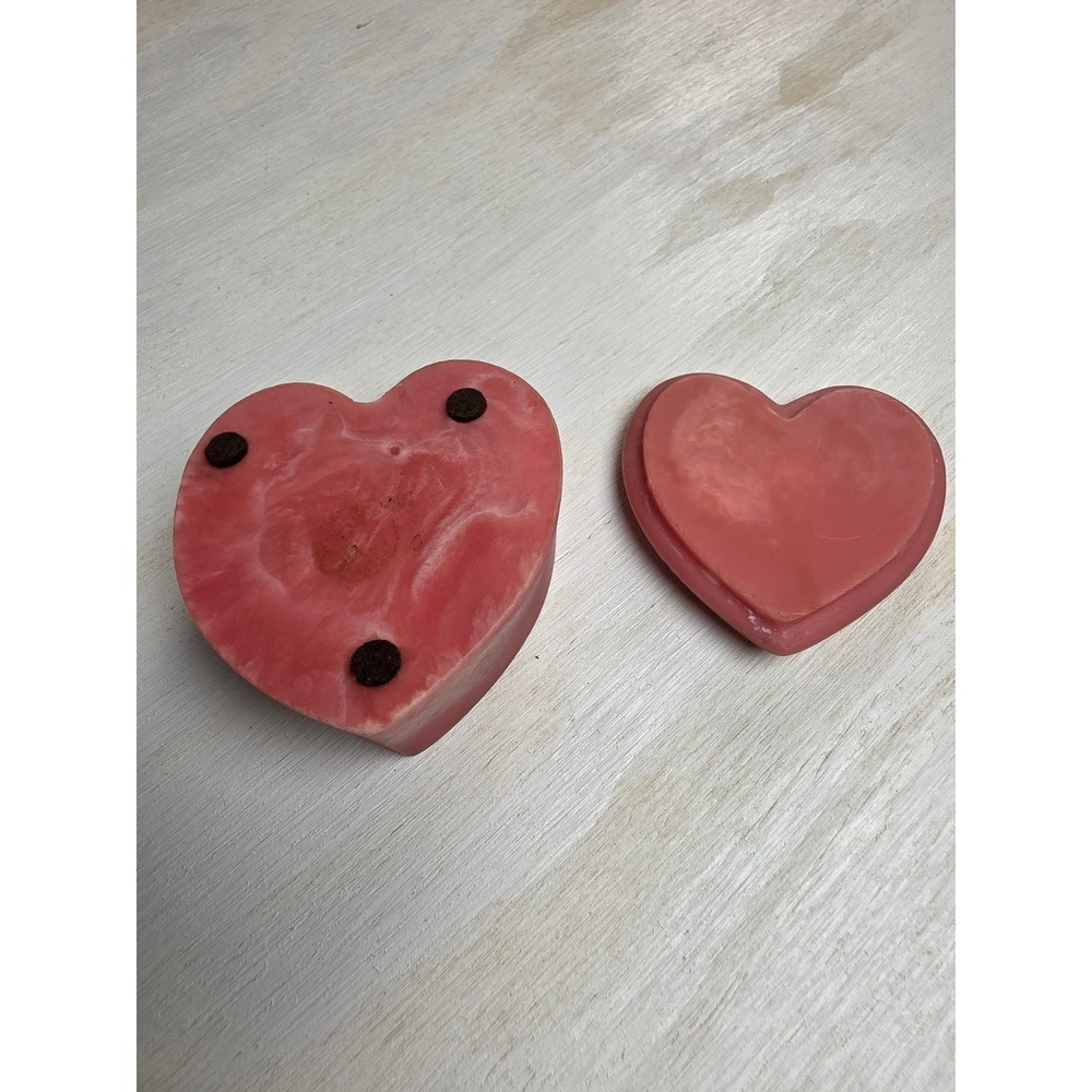 R Nemith Pink Heart Trinket Box Unicorn Bas Relief Cottagecore Fairy Decor - Picture 4 of 6